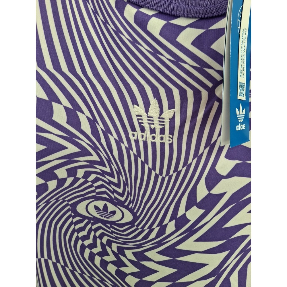 ADIDAS ORIGINALS Vortex Print Tank In Purple/White‎ Small - Picture 2 of 9